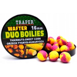 Бойлы Traper Duo Boilies Wafter 16 мм/40 г Orzech tygrysi/Kukurydza (Тигровый орех/Кукуруза)